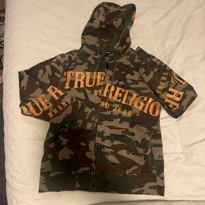 camouflage True Religion zip up hoodie
